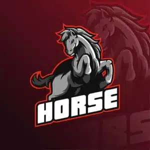 Mẫu logo đội game thủ esport đẹp hình con ngựa 606