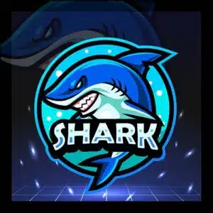 Mẫu logo đội game thủ esport đẹp hình con cá mập 61