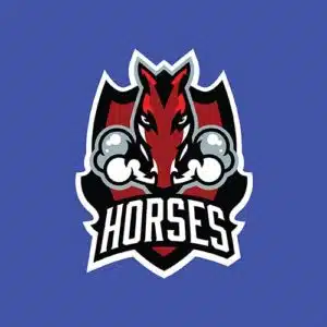 Mẫu logo đội game thủ esport đẹp hình con ngựa 615