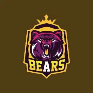 Mẫu logo đội game thủ esport đẹp hình con gấu 629