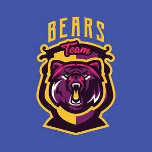 Mẫu logo đội game thủ esport đẹp hình con gấu 632