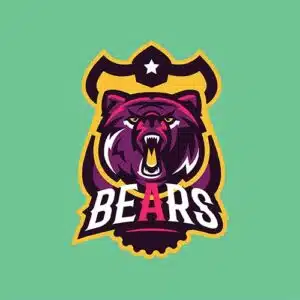 Mẫu logo đội game thủ esport đẹp hình con gấu 639