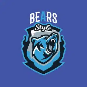 Mẫu logo đội game thủ esport đẹp hình con gấu 643