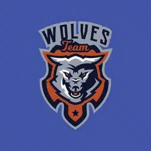 Mẫu logo đội game thủ esport đẹp hình con sói 659