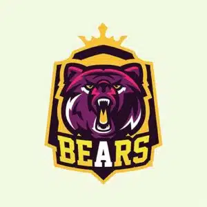 Mẫu logo đội game thủ esport đẹp hình con gấu 670