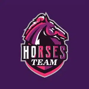 Mẫu logo đội game thủ esport đẹp hình con ngựa 755