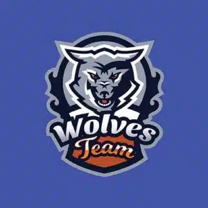 Mẫu logo đội game thủ esport đẹp hình con sói 756