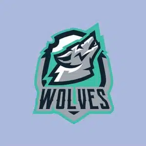 Mẫu logo đội game thủ esport đẹp hình con sói 761