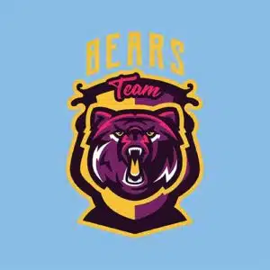 Mẫu logo đội game thủ esport đẹp hình con gấu 800