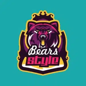 Mẫu logo đội game thủ esport đẹp hình con gấu 801