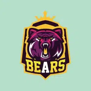 Mẫu logo đội game thủ esport đẹp hình con gấu 802