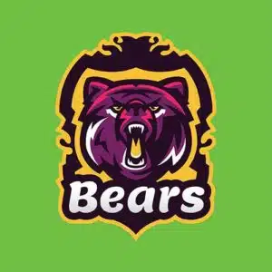 Mẫu logo đội game thủ esport đẹp hình con gấu 803