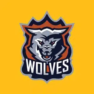 Mẫu logo đội game thủ esport đẹp hình sói 807