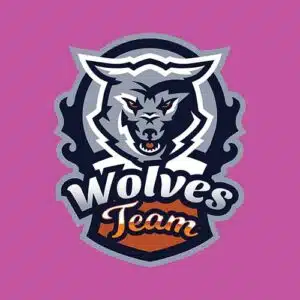 Mẫu logo đội game thủ esport đẹp hình sói 815