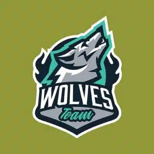 Mẫu logo đội game thủ esport đẹp hình sói 822