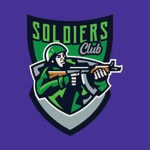 Mẫu logo đội game thủ esport hình người lính đẹp 828