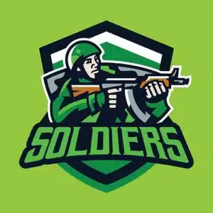 Mẫu logo đội game thủ esport hình người lính đẹp 831