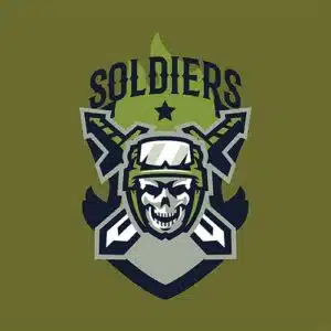 Mẫu logo đội game thủ esport hình người lính đẹp 833