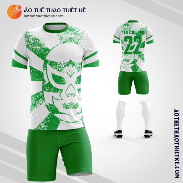 Mẫu đồ thể thao đá banh Câu lạc bộ Santos Laguna 2022 màu xanh lá thiết kế V3381