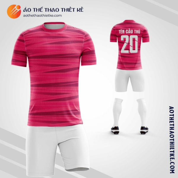 Mẫu đồ thể thao đá banh Câu lạc bộ xã hội y Deportivo Flandria 2021 màu hồng thiết kế V3384