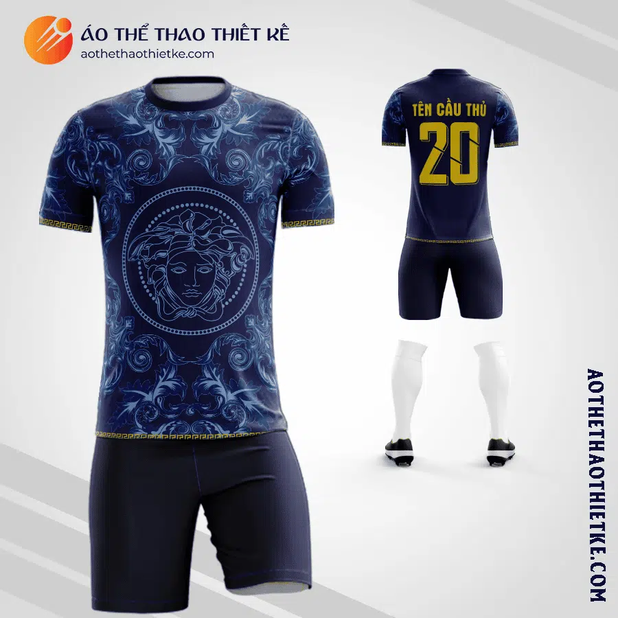 Mẫu quần áo đá banh Đội tuyển Bóng đá Quốc gia Ý màu tím than thiết kế V3402