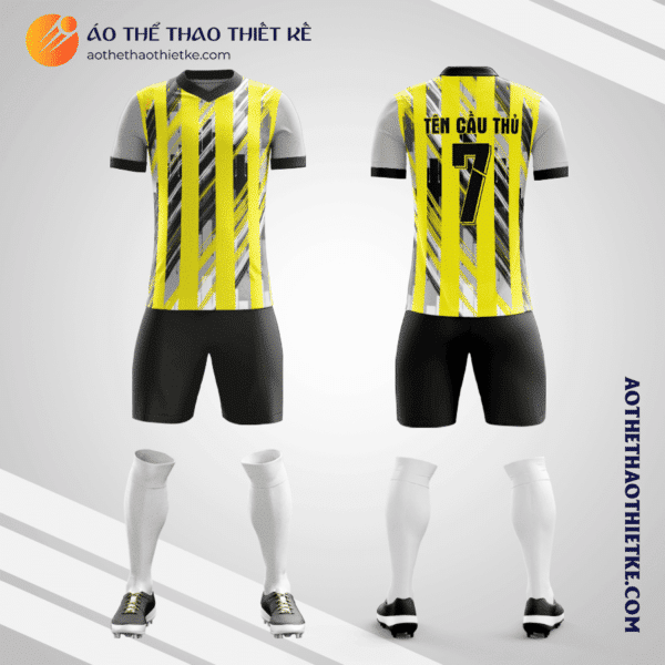 Mẫu quần áo đá banh Câu lạc bộ Bóng đá Borussia Dortmund 2022 màu vàng thiết kế V3426