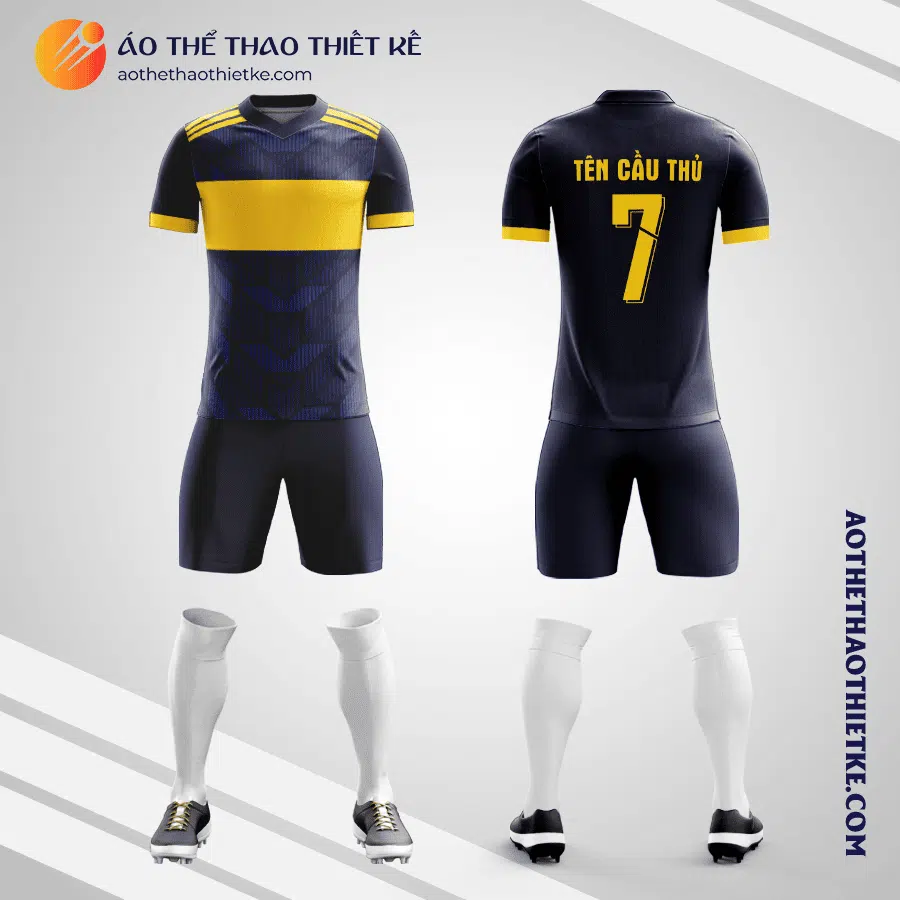 Mẫu quần áo thể thao Câu lạc bộ bóng đá Boca Juniors thiết kế màu tím than V3424