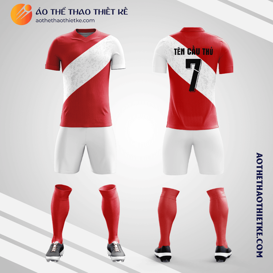 Mẫu quần áo thể thao Đội tuyển bóng đá quốc gia Peru sân nhà 2021 thiết kế V3477