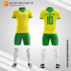 Mẫu áo bóng đá Đội tuyển Quốc gia Brasil sân nhà 2023 màu vàng tự thiết kế V3495