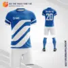 Mẫu áo đá bóng Công Ty Đầu Tư Thương Mại SMC tự thiết kế màu xanh dương V3514