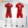 Mẫu quần áo bóng đá công ty Rand Ceramus màu đỏ thiết kế V3512