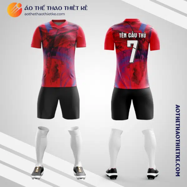 Mẫu áo bóng đá Ajax & Bayern 2023 màu đỏ tự thiết kế V3536