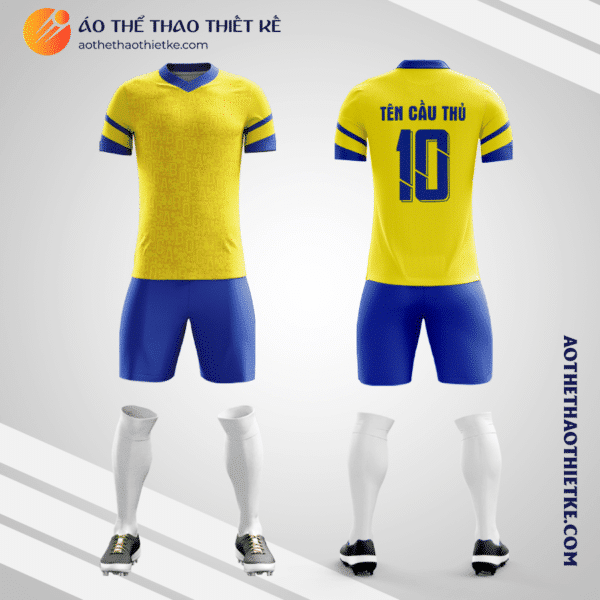 Mẫu áo bóng đá câu lạc bộ Boca Juniors 2023 Third Kit màu vàng thiết kế V3530