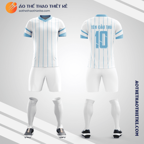 Mẫu quần áo Câu lạc bộ bóng đá Burnley sân khách 2022 màu trắng thiết kế V3556