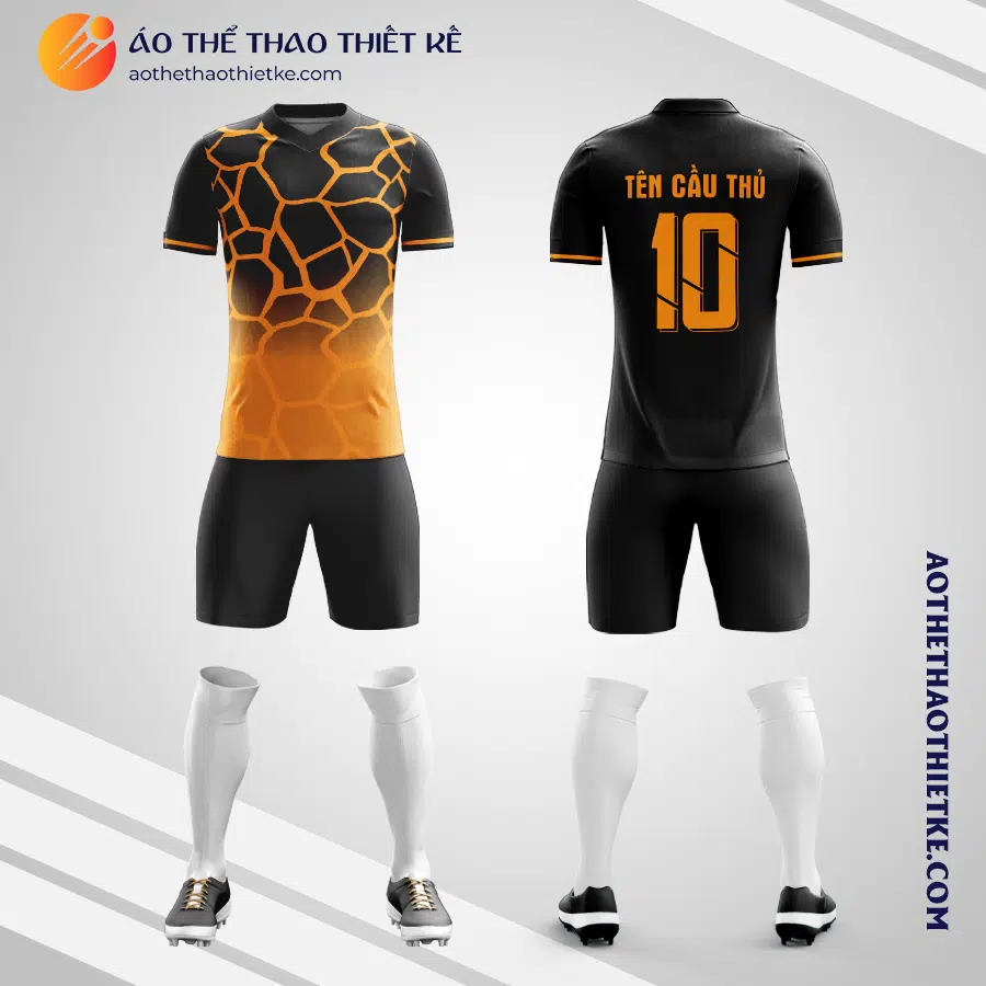 Mẫu quần áo thi đấu Câu lạc bộ Bóng đá Calor màu cam 2023 thiết kế V3548