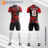 Mẫu quần áo thi đấu bóng đá Câu lạc bộ Atlético Goianiense sân nhà màu đỏ 2023 thiết kế V3541
