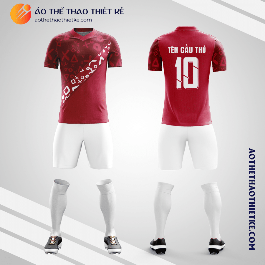 Mẫu quần áo Câu lạc bộ bóng đá Bayern Munich 2021 thiết kế màu đỏ V3563