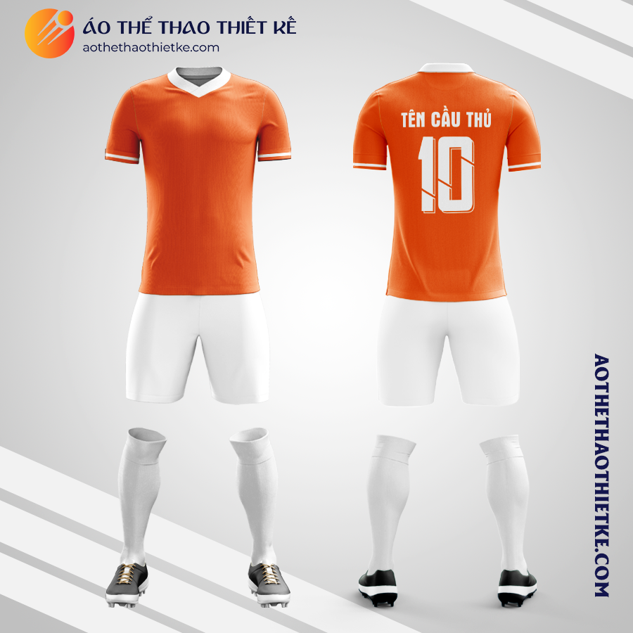 Mẫu quần áo Đội tuyển bóng đá quốc gia Hà Lan thiết kế 2014 màu cam V3580