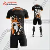 Mẫu áo bóng đá thiết kế linh vật cáo lửa màu cam tự thiết kế V3616