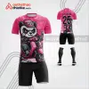Mẫu áo bóng đá thiết kế linh vật gấu phi nước đại màu hồng tự thiết kế V3607