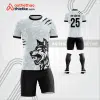 Mẫu quần áo thi đấu bóng đá linh vật sói màu xám tự thiết kế V3587