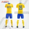 Mẫu áo bóng đá thiết kế hot trend BTS màu vàng tự thiết kế V3644