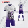 Mẫu áo bóng đá thiết kế linh vật phượng hoàng màu tím tự thiết kế V3637