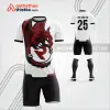 Mẫu áo bóng đá thiết kế linh vật rồng phương tây màu đỏ tự thiết kế V3618