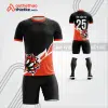 Mẫu áo bóng đá thiết kế linh vật tay hổ màu cam tự thiết kế V3621