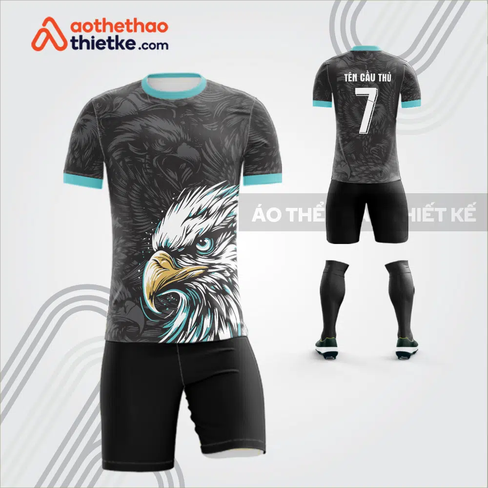 Mẫu áo bóng đá đại bàng đen tự thiết kế v3663