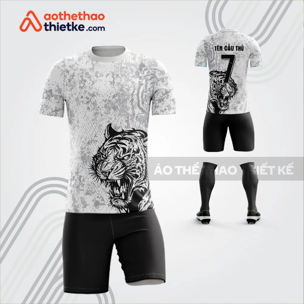 Mẫu áo bóng đá linh vật hổ đen thiết kế V3669