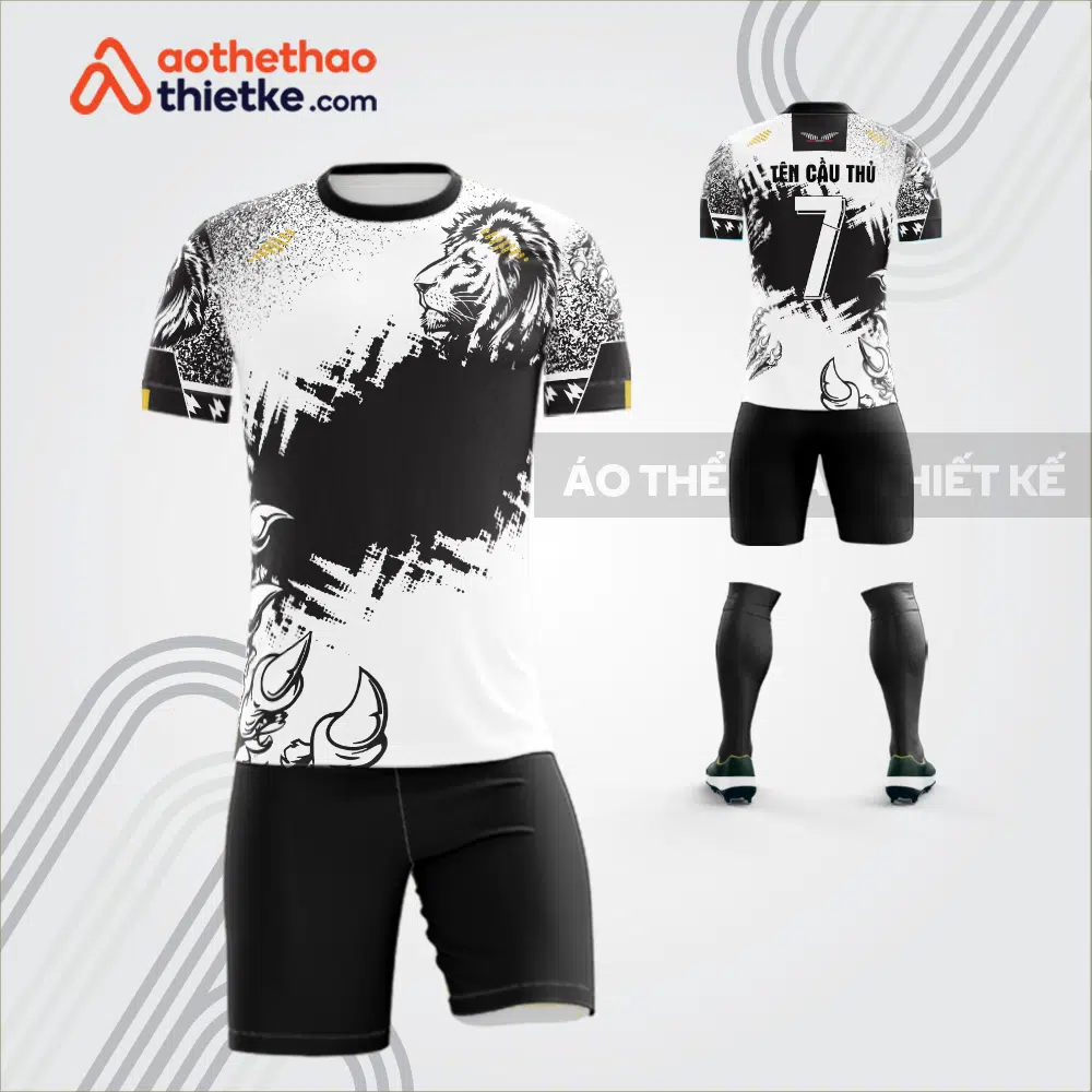 Mẫu áo bóng đá sư tử đen tự thiết kế v3665