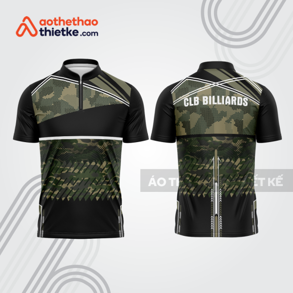 Mẫu thiết kế áo đồng phục thi đấu billiards bab690