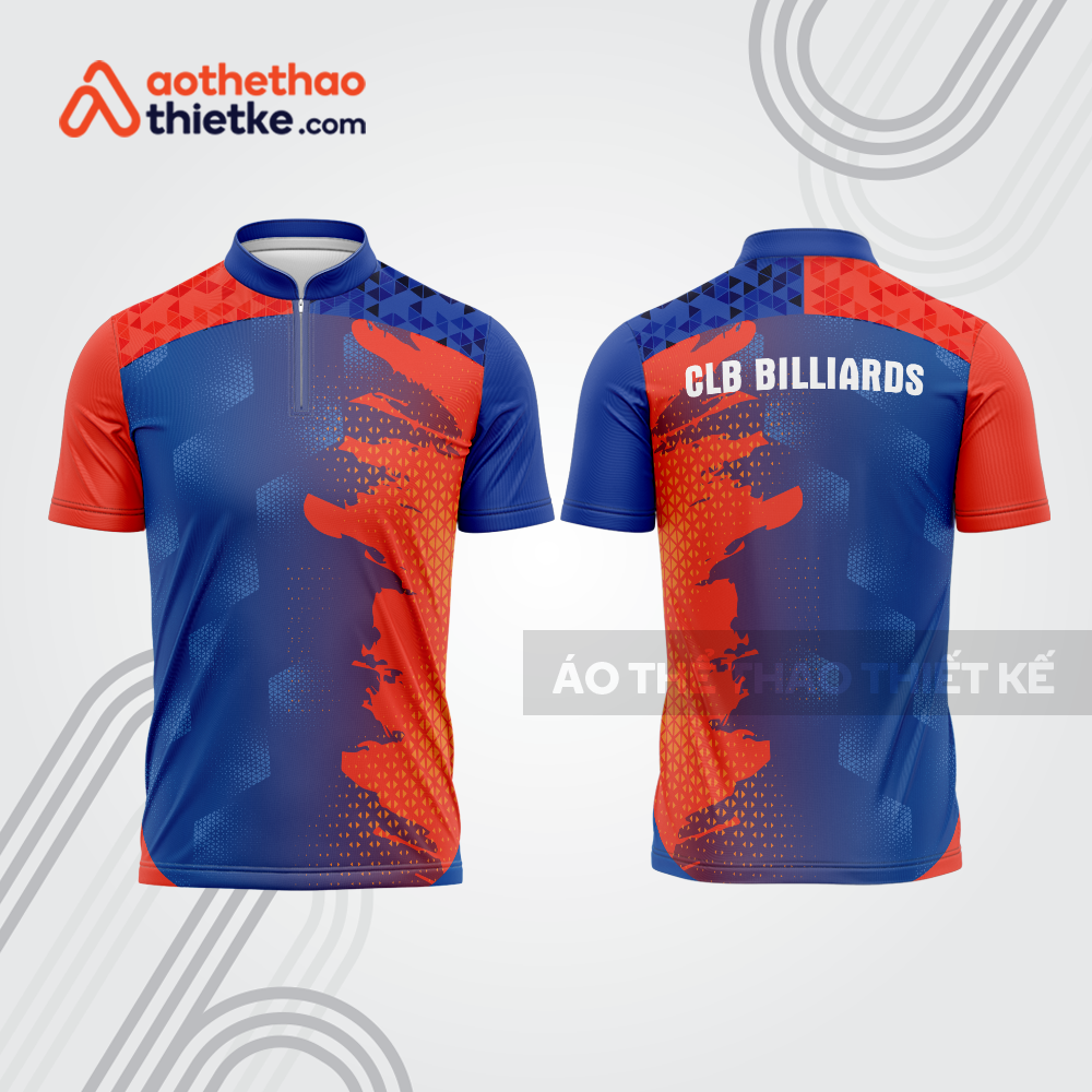 Mẫu thiết kế áo khóa kéo đồng phục CLB bida bab828